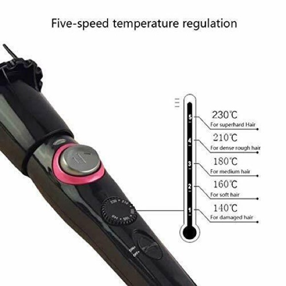 Professional Ceramic Automatic 360° Rotating Hair Curler Spin Curling Wand Iron - Picture 3 of 6